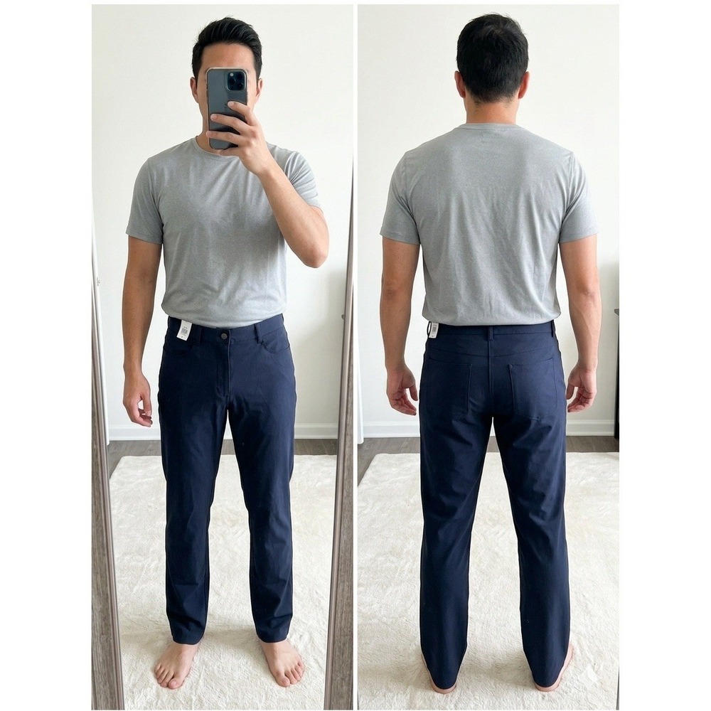 NWT Old‎ Navy Active Tech Hybrid Pants Mens 36x30 Blue Slim 4-Way Stretch